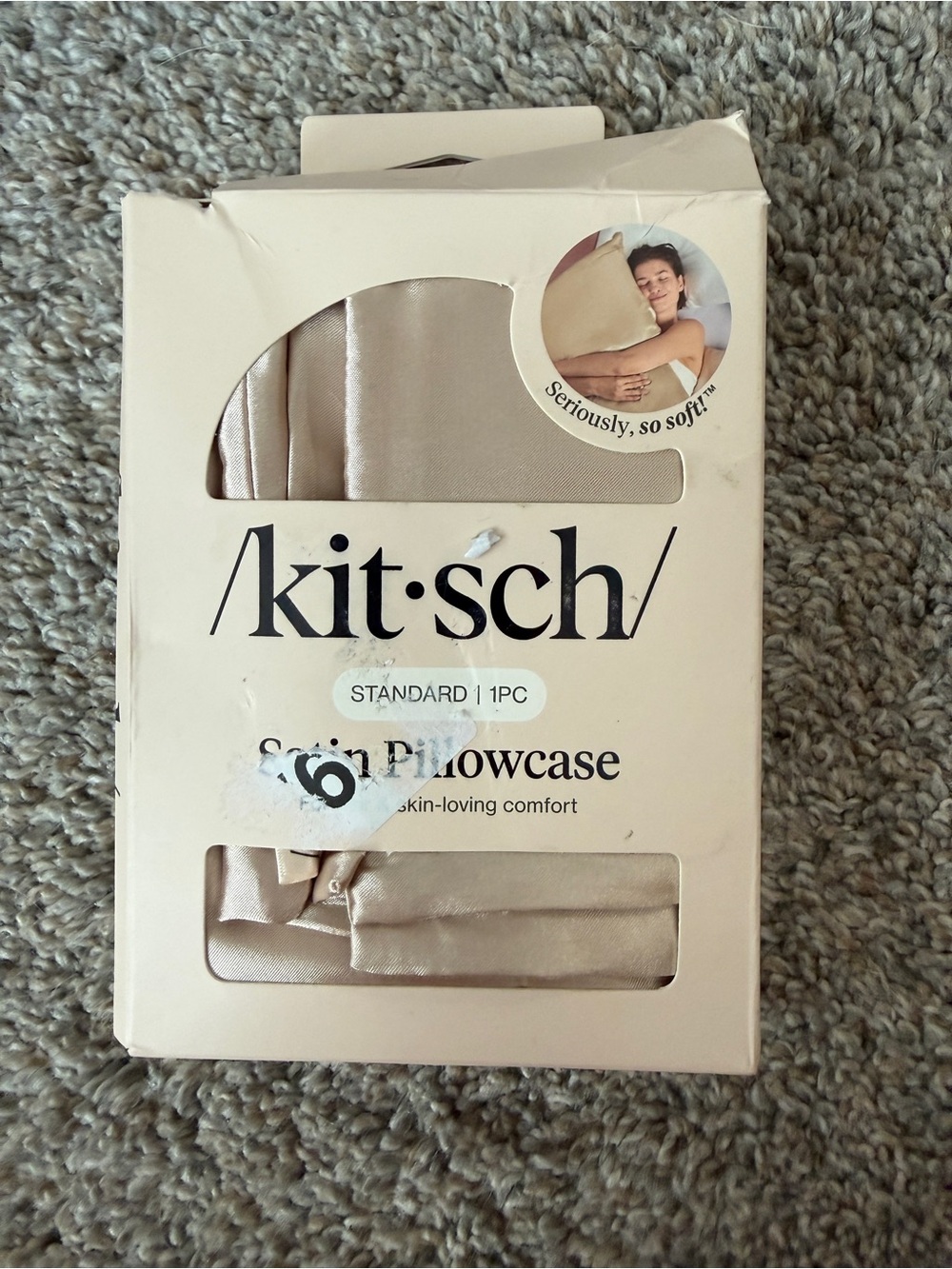 ✨ Kitsch Satin Pillowcase - Champagne (Standard size) ✨